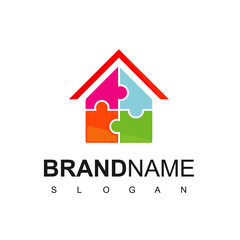 Kid House Logo Design Vector