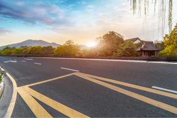 Natural Landscape of Road and Landscape Scenery..