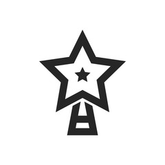 Outline Icon - Christmas tree star