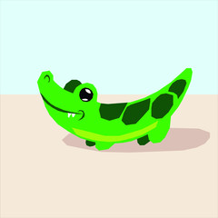 crocodeli the friendly cute crocodile, his size not bigger than your thumb