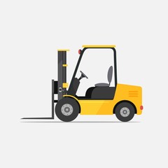 Forklift special machines for the construction work. vector illustration