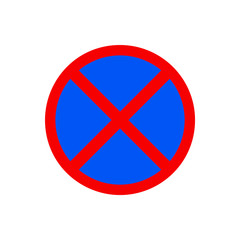 Obraz premium Traffic signs, forbidden. Vector icon