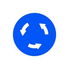 Traffic signs, roundabout. Vector icon