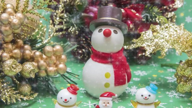 クリスマスイメージ 雪だるまファミリー