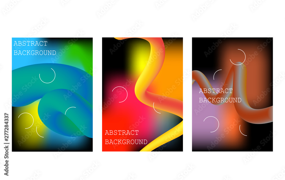 Canvas Prints abstract fluid 3d shapes vector trendy liquid colors background.with modern composition vector templ