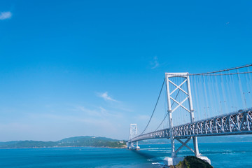 鳴門の渦潮と大鳴門橋