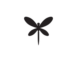 Dragonfly logo template vector icon illustration