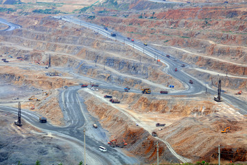 iron ore mining area landscape in Luan county, China