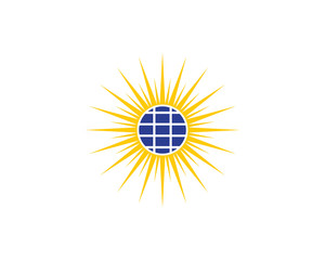solar energy logo vector