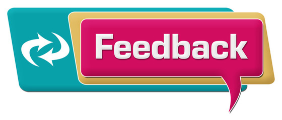 Feedback Pink Turquoise Comment Symbol 