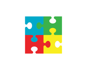 Puzzle vector icon template