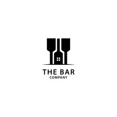 Bar Logo Design, Wine and Drinks Icon