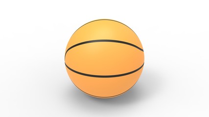 Fototapeta premium 3d rendering of a basketball spinning and flying through the air