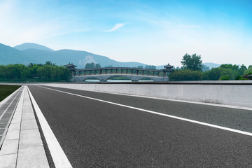 Fototapeta premium Road Pavement and Natural Landscape of Landscape..