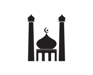 islamic mosque logo vector icon