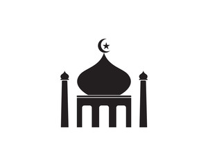 islamic mosque logo vector icon