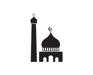 islamic mosque logo vector icon