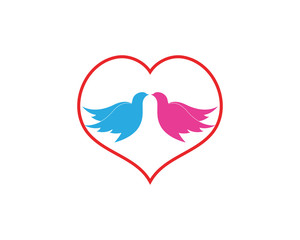Bird wing Dove Logo Template vector
