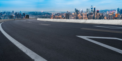 Obraz premium Roads and squares over cities, urban scenery