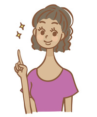 アドバイスをする黒人女性のイラスト