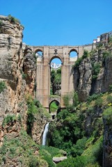 View of the New Bridge and ravine, Ronda, Spain.