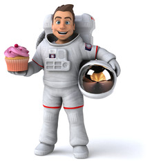 Fun astronaut - 3D Illustration
