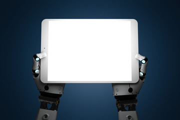 Robot with tablet