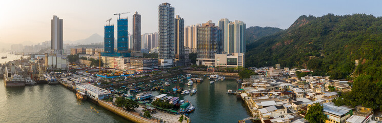  Hong Kong residential district with the sea