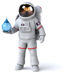 Fun astronaut - 3D Illustration