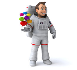 Fun astronaut - 3D Illustration