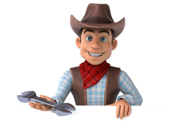 Fun Cowboy - 3D Illustration