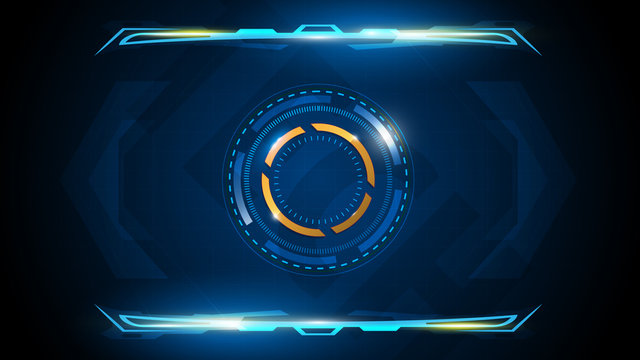 abstract hud ui virtual sci fi interface background template