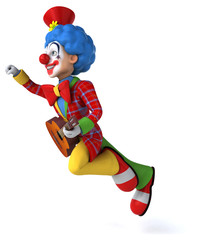 Fun clown - 3D Illustration