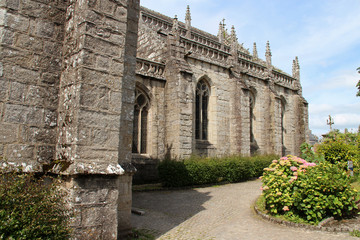 saint-ronan church in locronan (brittany - france) 
