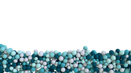 abstract background with blue balls