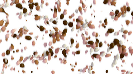 Multicolored marmalade marshmallow sweets soft body lollipops capsules, tablets background