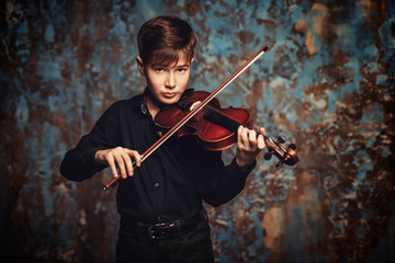 playing the violin