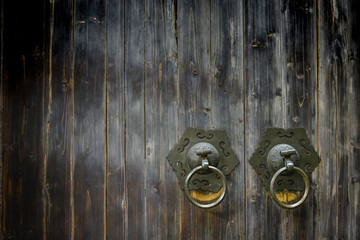 Chinese Style ancient door metal knocker handle , mottled and brass wooden door knocker with copy...