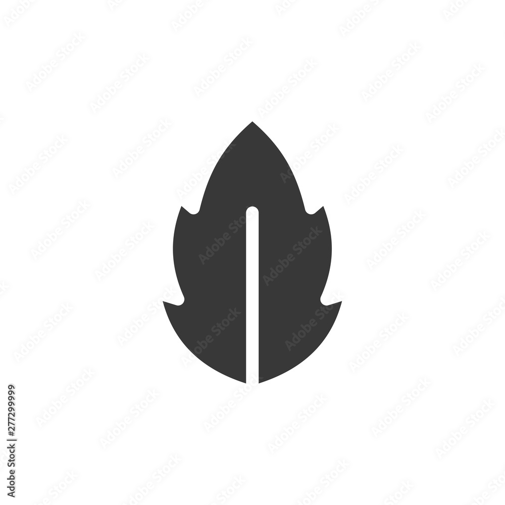Aufkleber Leaf Nature icon template black color editable. Leaf Nature symbol vector sign isolated on white background. Simple logo vector illustration for graphic and web design.