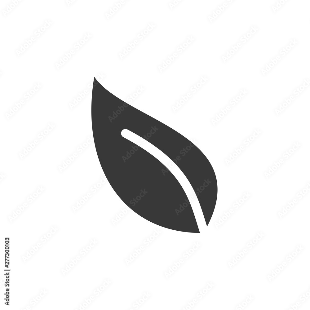 Aufkleber leaf nature icon template black color editable. leaf nature symbol vector sign isolated on white bac