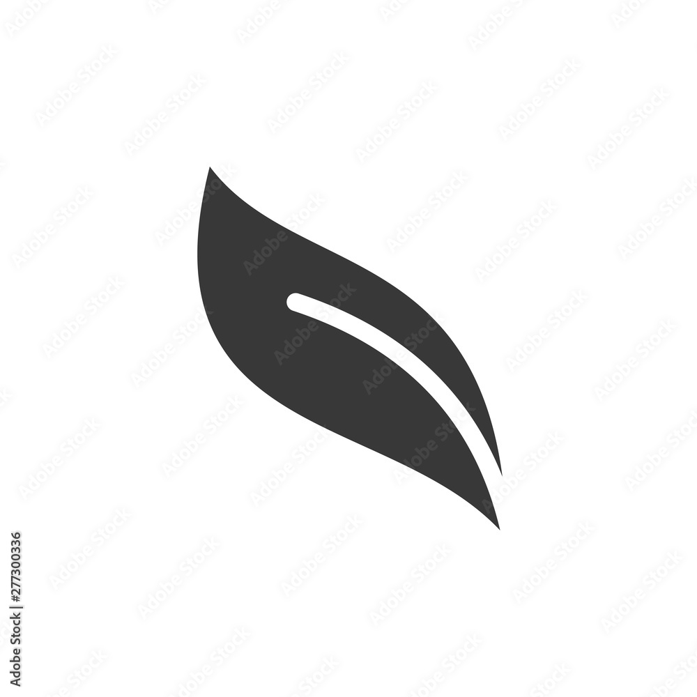 Leinwandbilder leaf nature icon template black color editable. leaf nature symbol vector sign isolated on white bac