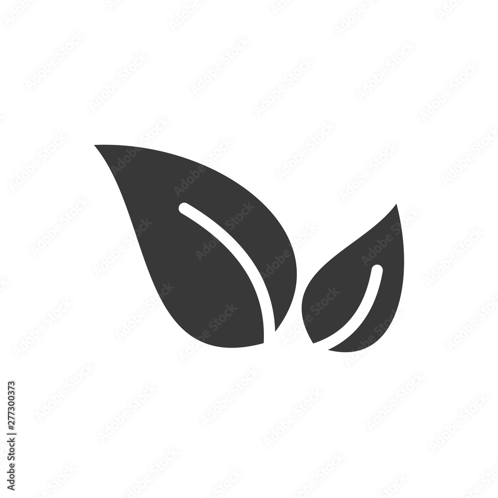 Leinwandbilder leaf nature icon template black color editable. leaf nature symbol vector sign isolated on white bac