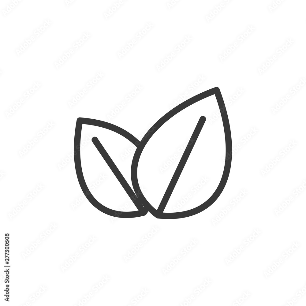 Aufkleber leaf nature icon template black color editable. leaf nature symbol vector sign isolated on white bac