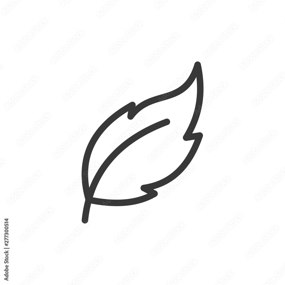 Aufkleber leaf nature icon template black color editable. leaf nature symbol vector sign isolated on white bac
