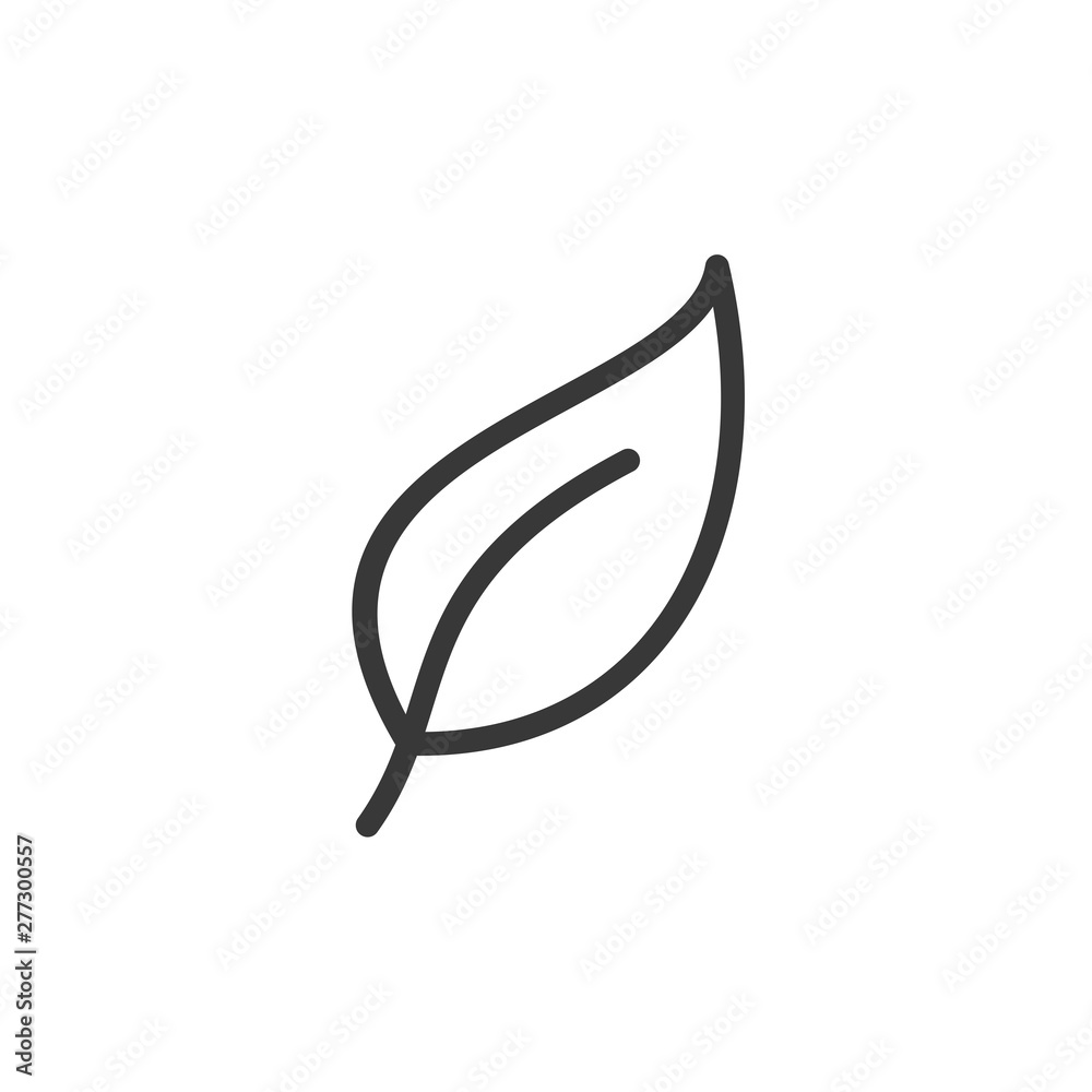 Fototapete leaf nature icon template black color editable. leaf nature symbol vector sign isolated on white bac