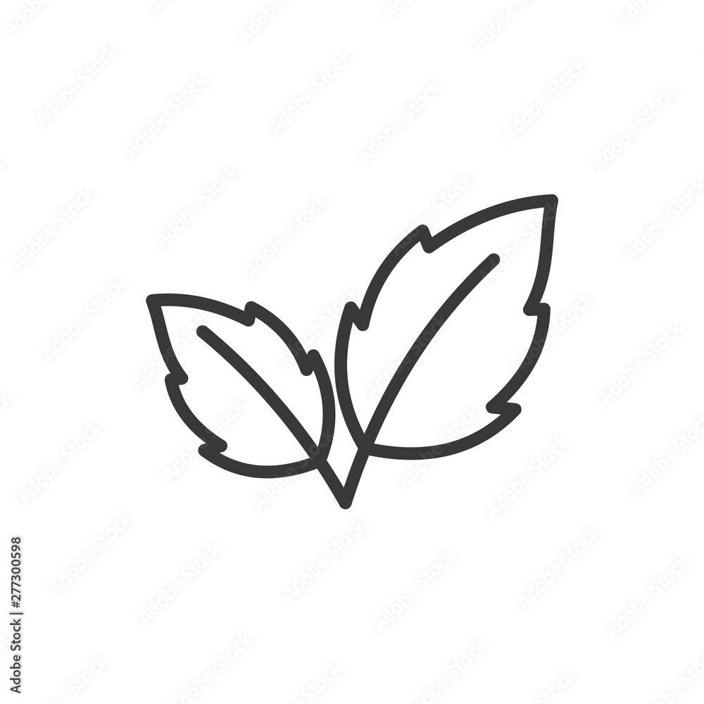 Aufkleber leaf nature icon template black color editable. leaf nature symbol vector sign isolated on white bac