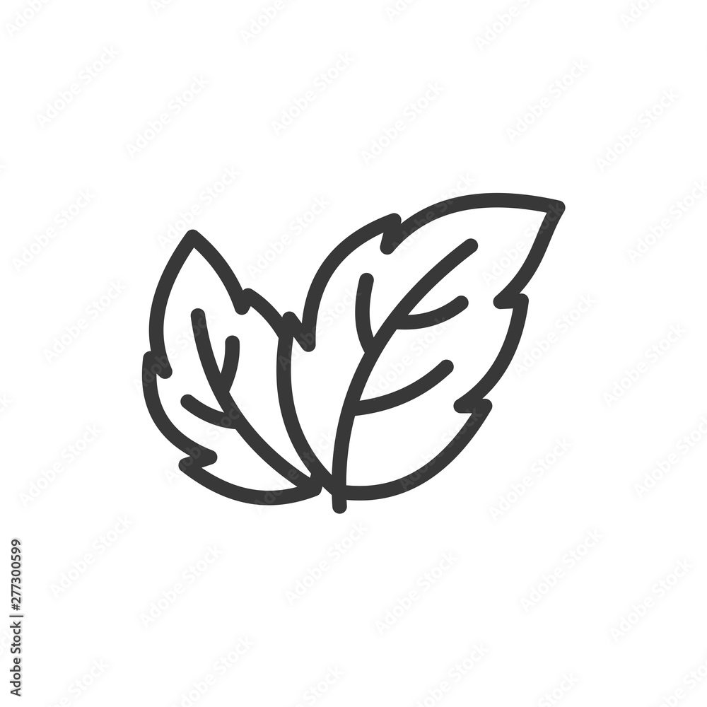 Leinwandbilder leaf nature icon template black color editable. leaf nature symbol vector sign isolated on white bac