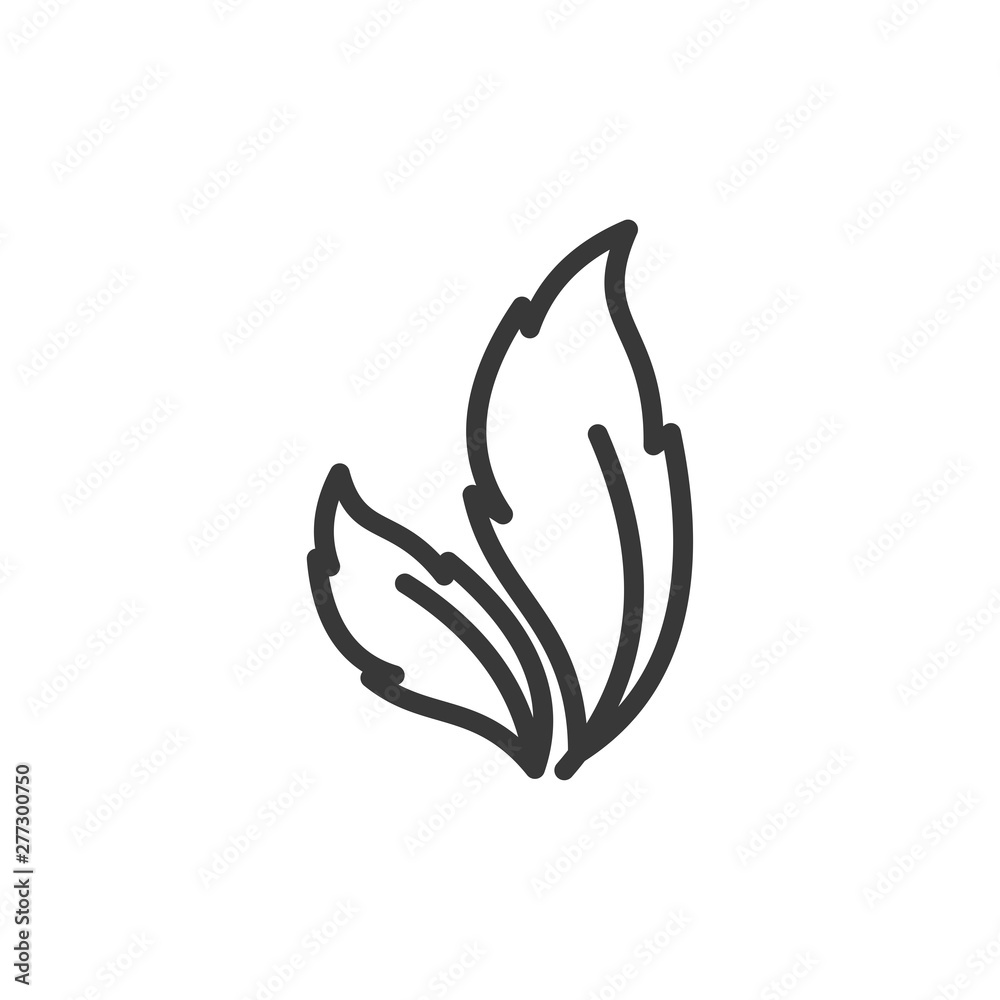 Leinwandbilder leaf nature icon template black color editable. leaf nature symbol vector sign isolated on white bac