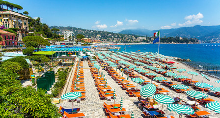 Beach in Portofino Liguria Italy