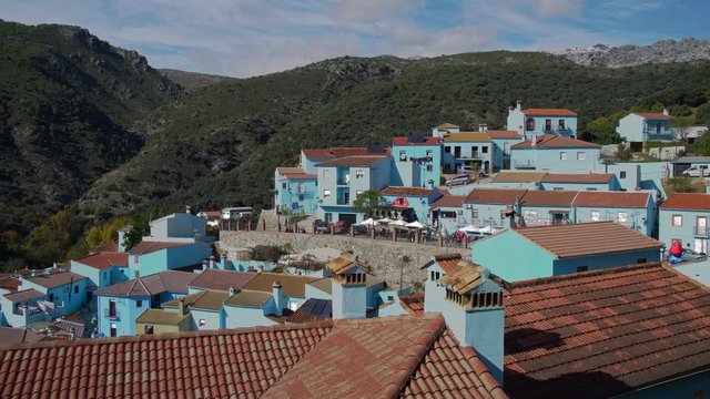 The small rural village of Juzcar near Ronda in Andalucia was painted blue in 2011 as part of a promotion for the Disney 'SMURFS MOVIE'. It was so successful that the local people decided to keep it.